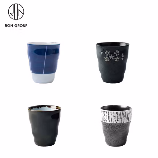Exportateur en gros conçoit des idées 12 oz 360 ml de jus de café thé tasse en céramique tasse en porcelaine pour les cadeaux du festival
