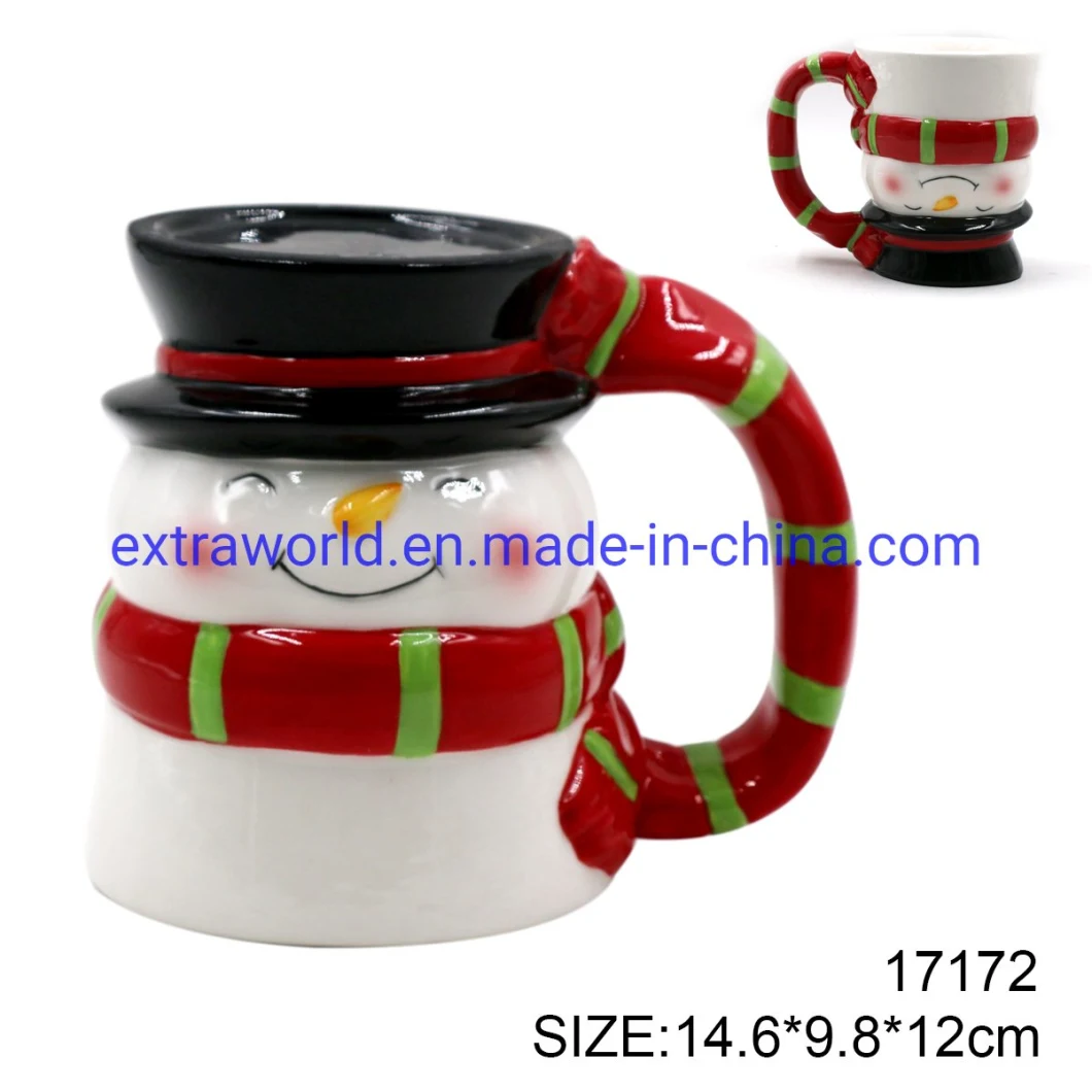 Ceramic 3D Moulded Santa Coffee   Mug for Christmas Gifts