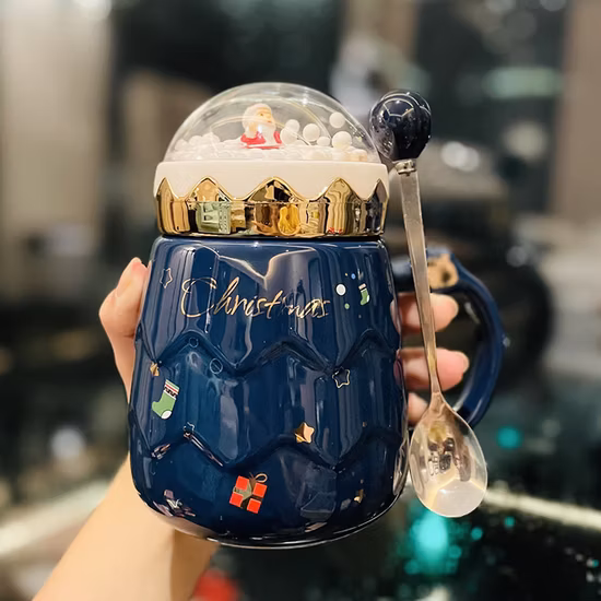 Tasse en céramique Tasse à café de Noël du Père Noël avec boîte-cadeau