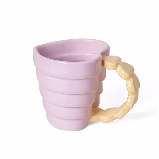 Tasse en céramique de tasses de café imprimées par coeur imprimée par coutume de cadeaux de Valentine